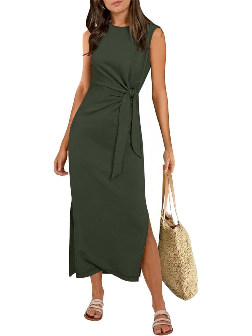 Summer Maxi Dress for Women - Wrinkle-Free, Sleeveless, Casual, Beachwear